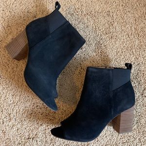 Sole Society “Vista” Heeled Bootie in Dark Blue